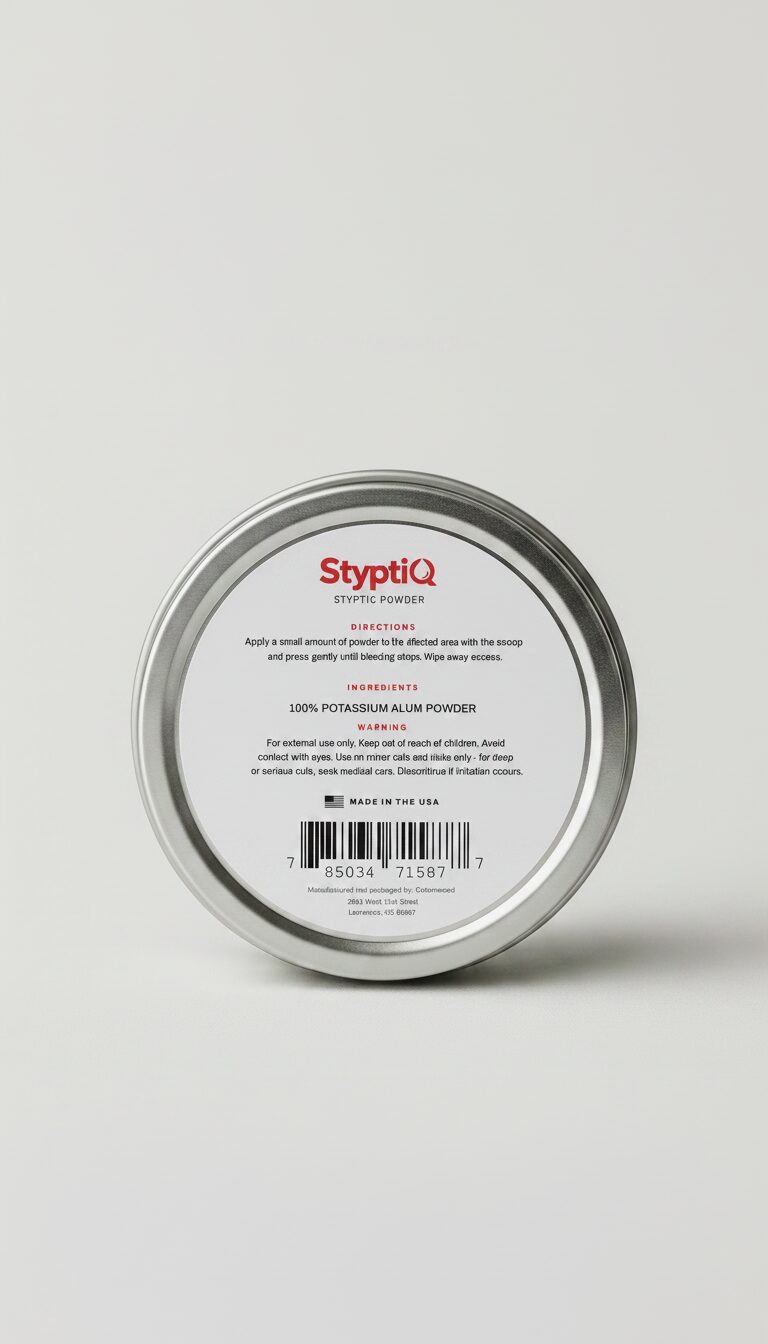 Tin back label